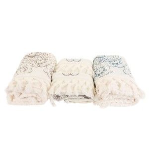 Zestaw 4 niebiesko-białych ręczników Marcelo