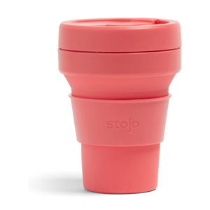 Różowy składany kubek Stojo Pocket Cup Coral, 355 ml