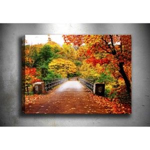 Obraz Tablo Center Autumn Bridge, 70x50 cm