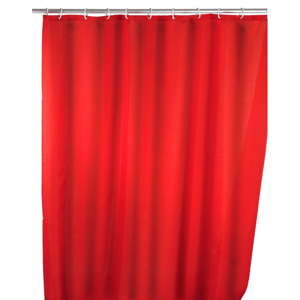 Czerwona zasłona prysznicowa Wenko Puro, 180x200 cm