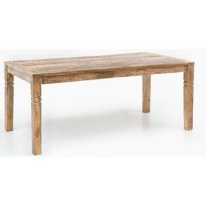 Stół z litego drewna mango Skyport RUSTICA, 180x90 cm