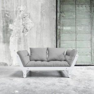 Sofa rozkładana Karup Beat White/Gris 