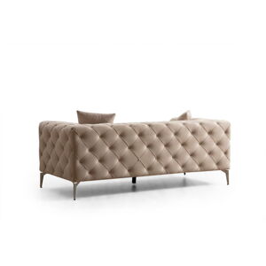 Beżowa aksamitna sofa 197 cm Como – Balcab Home
