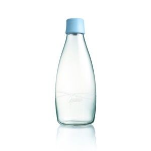 Pastelowo niebieska butelka ze szkła ReTap z dożywotnią gwarancją, 800 ml