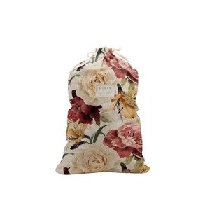 Worek na pranie z domieszką lnu Linen Couture Bag Roses, wys. 75 cm