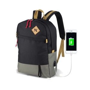 Szaro-czarny plecak z portem USB My Valice FREEDOM Smart Bag