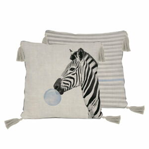 Zestaw 2 poduszek z domieszką lnu Little Nice Things Zebra, 45x45 cm