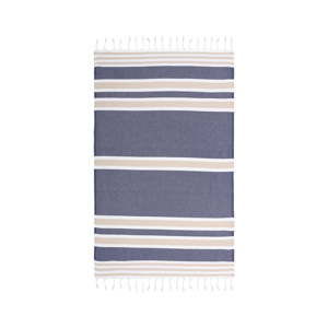 Niebieski ręcznik hammam Begonville Samsara Royale, 180x100 cm