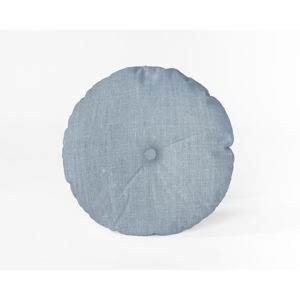 Jasnoniebieska poduszka Linen Couture Cojin Redondo Light Blue, ⌀ 45 cm