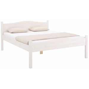 Białe łóżko z litego drewna sosnowego Støraa Barney, 180x200 cm