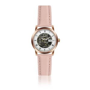 Damski zegarek z różowym paskiem ze skóry naturalnej Walter Bach Miria