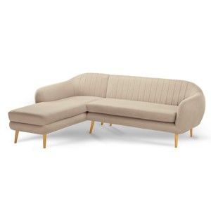 Beżowa sofa narożna Scandi by Stella Cadente Maison Comete, lewostronna