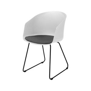 Białe krzesło z czarnymi nogami Interstil Moon 40