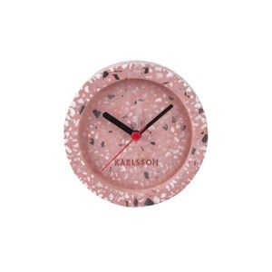 Różowy zegar stołowy z budzikiem Karlsson Tom