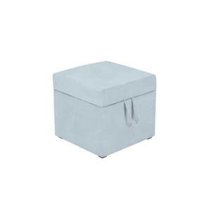 Pastelowoniebieski puf z miejscem do przechowywania KICOTI Cube