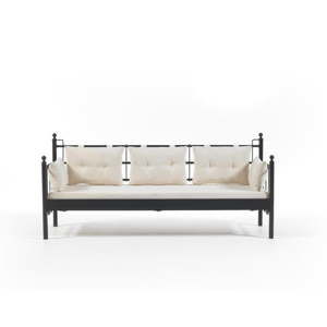 Beżowa 3-osobowa sofa ogrodowa Lalas DKS, 76x209 cm