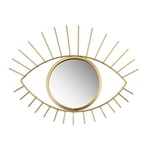 Lustro w złotej barwie w kształcie oka Sass & Belle, 24x29,5 cm