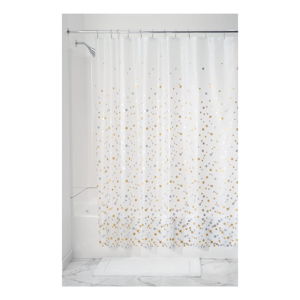 Przezroczysta zasłona prysznicowa iDesign Confetti, 183x183 cm