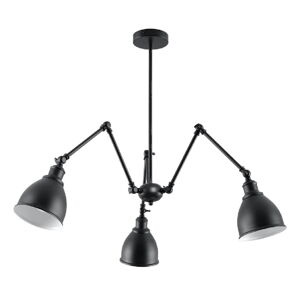 Czarna lampa wisząca z metalowym kloszem 70x70 cm Matilda Shade – Nice Lamps