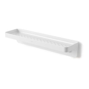 Biała samoprzylepna półka łazienkowa z plastiku z recyklingu Flex Sure-lock – Umbra