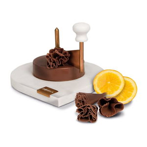 Marmurowe urządzenie z deską i ostrzem do krojenia czekolady Boska Choco Curler Marble