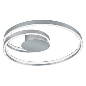 Szara lampa sufitowa LED ze sterowaniem głosowym/mobilną aplikacją i metalowym kloszem Ciola – CINQUE