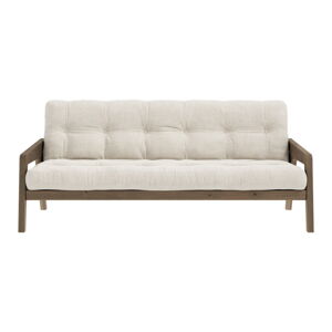Beżowa sztruksowa rozkładana sofa 204 cm Grab – Karup Design