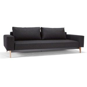 Czarna sofa rozkładana Innovation Idun