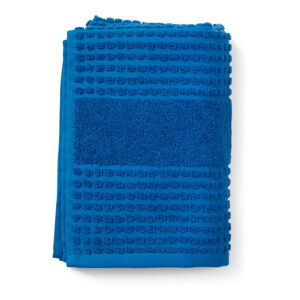Niebieski ręcznik z bawełny organicznej 50x100 cm Check - JUNA