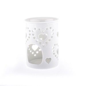 Biała ceramiczna lampka aromatyczna Dakls, wys. 8,5 cm