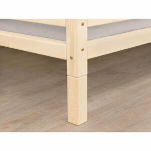 Zestaw 4 wysokich nielakierowanych drewnianych nóg do łóżka Benlemi, wys. 10 cm
