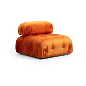 Pomarańczowy aksamitny moduł sofy (moduł środkowy) Bubble – Balcab Home