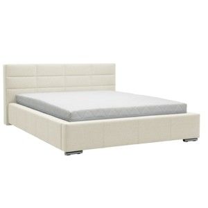 Beżowe łóżko 2-osobowe Mazzini Beds Reve, 160x200 cm