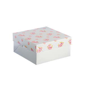 Papierowe pudełko w kwiatki Mason Cash Cake, 25x25 cm