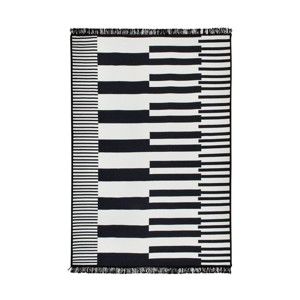 Czarny-biały dywan dwustronny Cihan Bilisim Tekstil Klotho, 160x250 cm