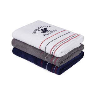 Zestaw trzech ręczników bawełnianych , 140x70 cm