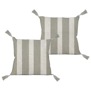 Poduszka Linen Couture Borlas Grey Stripes, 45x45 cm