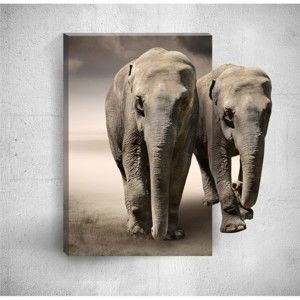Obraz 3D Mosticx Two Elephants, 40x60 cm