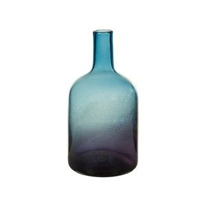 Niebieski wazon kryształowy Santiago Pons Ryde, wys. 35 cm