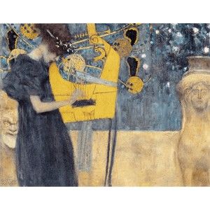Reprodukcja obrazu Gustava Klimta Music, 90x70 cm
