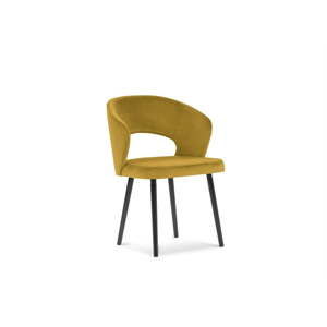 Żółte krzesło z aksamitnym obiciem Windsor & Co Sofas Elpis