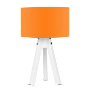 Lampa stołowa z pomarańczowym abażurem Kate Louise Bianca