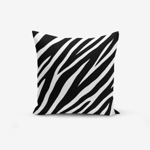 Czarno-biała poszewka na poduszkę z domieszką bawełny Minimalist Cushion Covers Black White Zebra, 45x45 cm