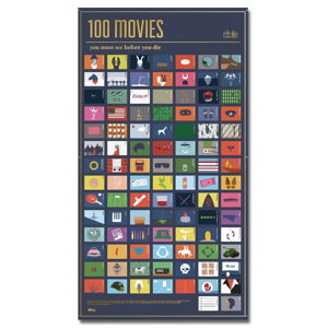 Plakat DOIY 100 filmów, które musisz obejrzeć, 54,5x98 cm