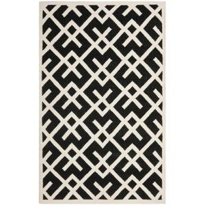 Czarny dywan wełniany Safavieh Marion, 121x182 cm