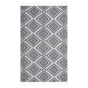 Szary ręcznik hammam Begonville Townsend, 180x95 cm