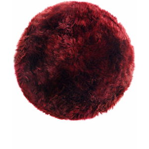 Czerwony dywan okrągły z owczej skóry Royal Dream Zealand, ⌀ 70 cm