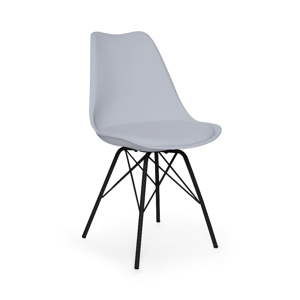 Szare krzesło z konstrukcją z metalu loomi.design Eco