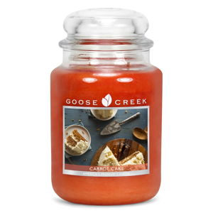 Świeczka zapachowa w szklanym pojemniku Goose Creek Ciasto marchewkowe, 150 godz. palenia