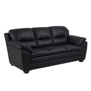 Czarna 3-osobowa sofa Actona Ziva
